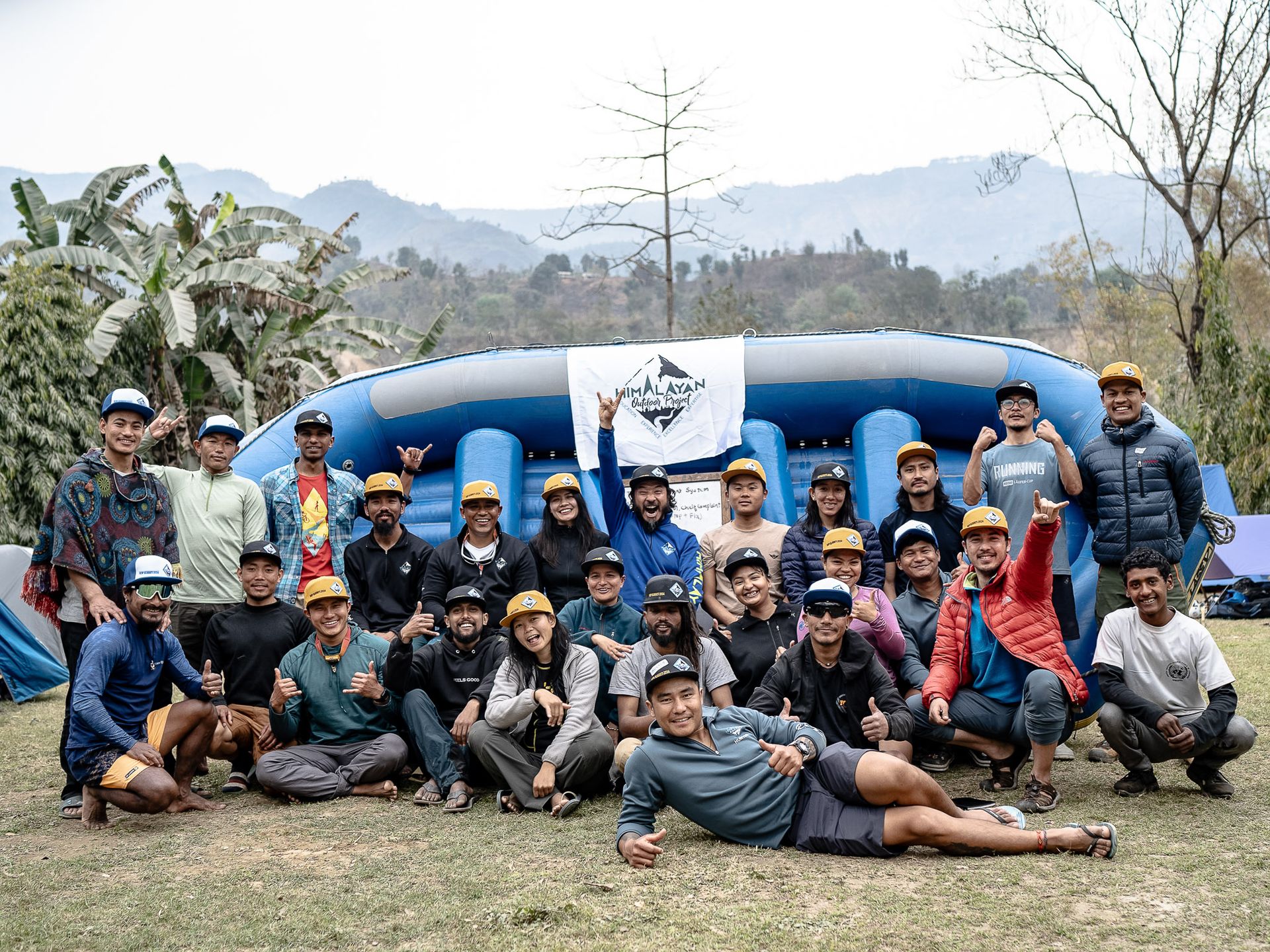 Himalayan Outdoor Project expedition leaders in the field, planning a remote Nepal mountaineering expedition